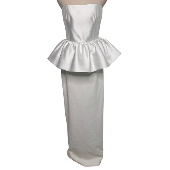 Solace London Maddison Maxi Dress Maxi Wedding Bride Peplum cream white Size 6 - Picture 6 of 16